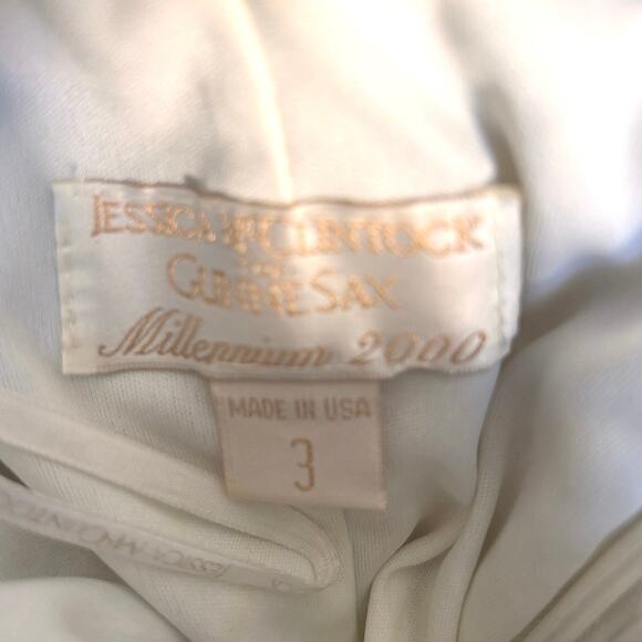 Y2K Jessica McClintock Gunne Sax Millennium Prom Lace Sequin Strapless Maxi XS - Picture 9 of 11